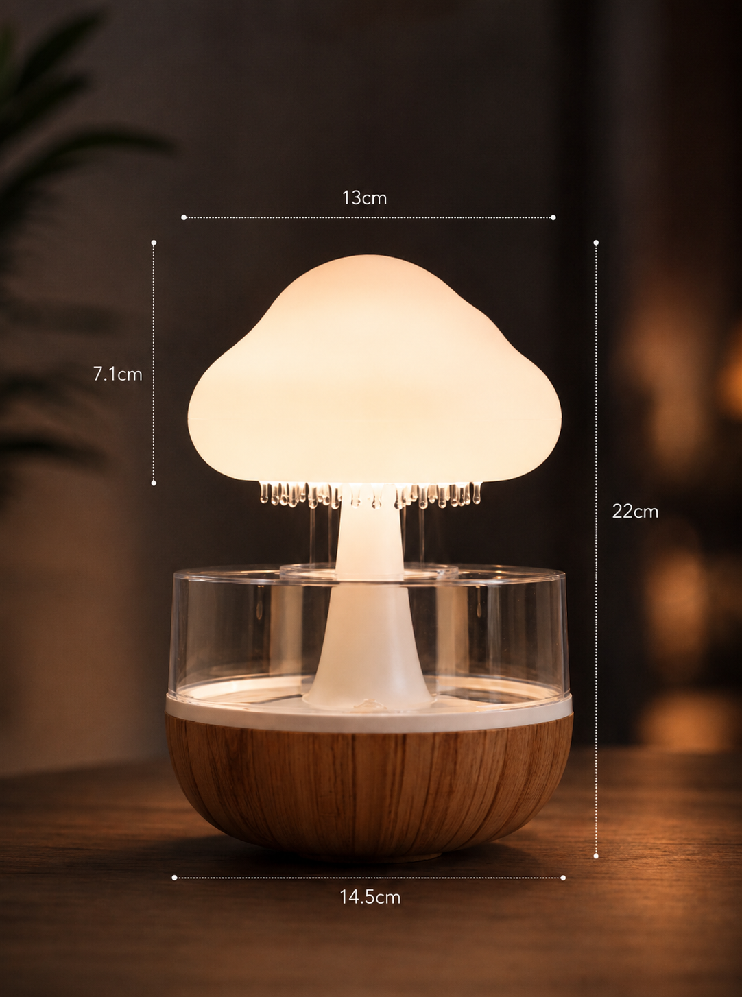 Nuage Champignon – Veilleuse & Diffuseur d'Huiles Essentielles