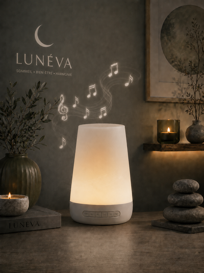 Lampe Sonore Bébé – Veilleuse & Bruit Blanc | 34 Sons Apaisants